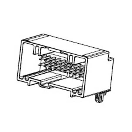 Molex Board Connector, 10 Contact(S), 2 Row(S), Male, Right Angle, 0.1 Inch Pitch, Solder Terminal, 307005101